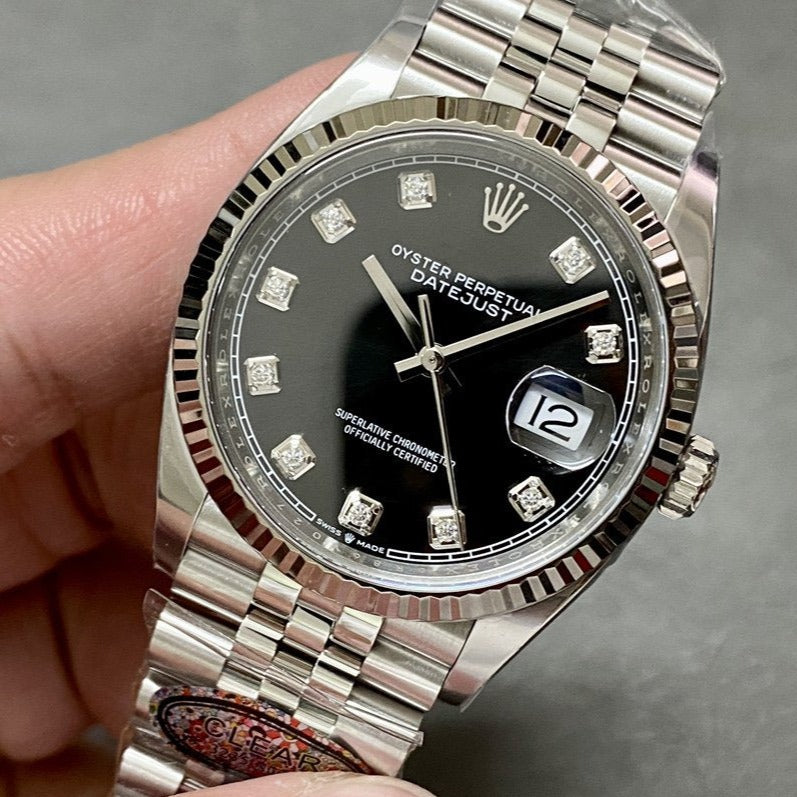 DATEJUST 36MM STAINLESS STEEL BLACK DIAL