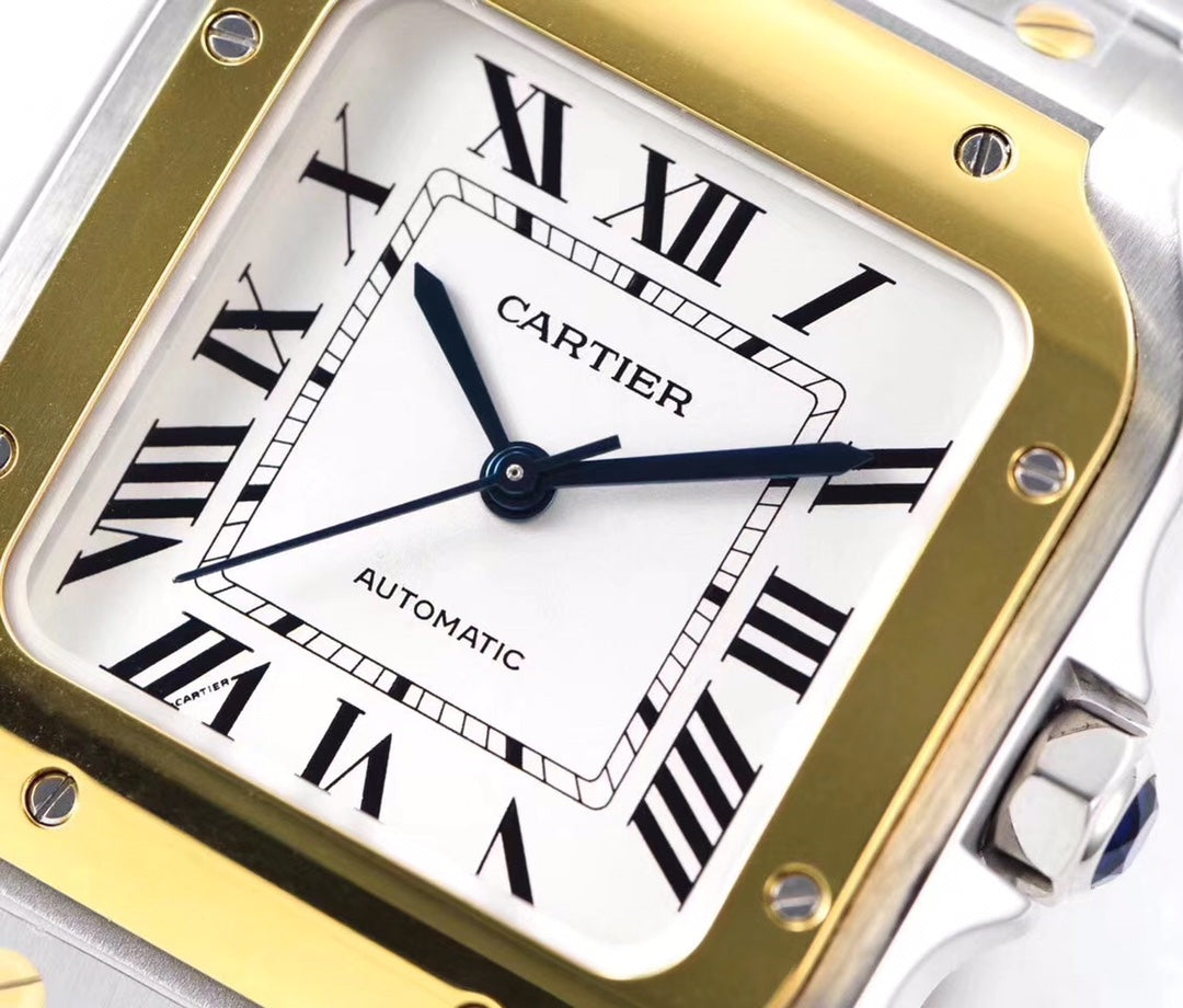 SANTOS LADY 35.1MM AUTOMATIC GOLD STEEL