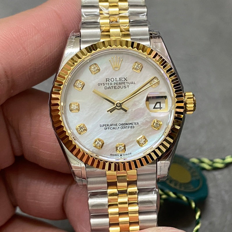 DATEJUST 31MM GOLD STEEL MOP DIAL