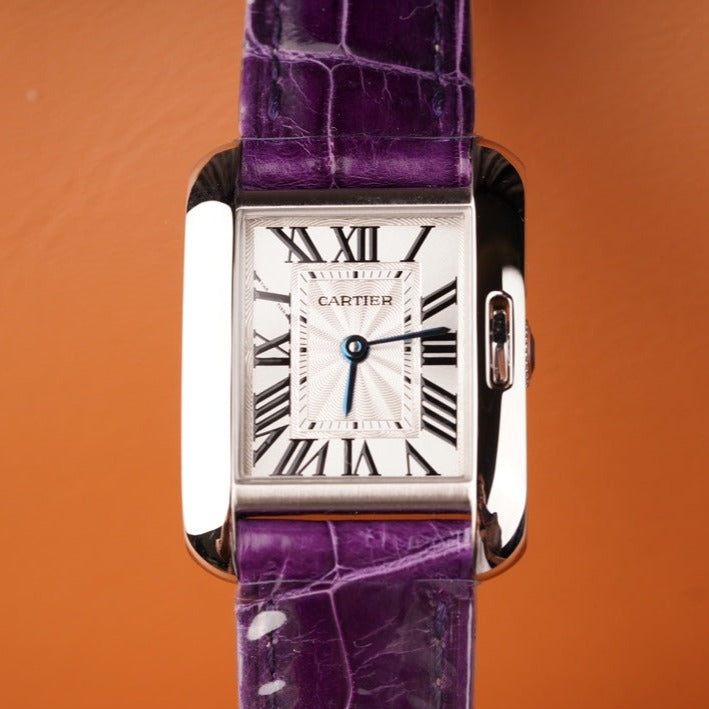 TANK ANGLAISE STEEL PURPLE LEATHER