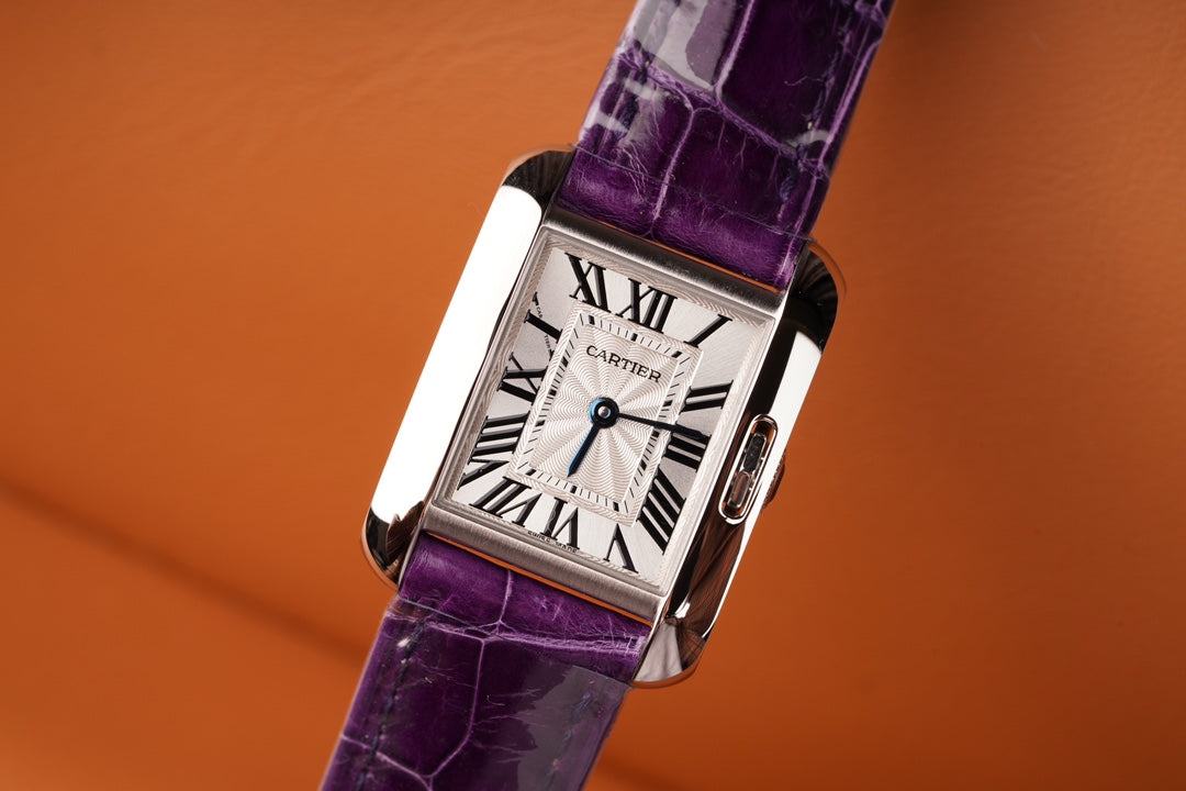 TANK ANGLAISE STEEL PURPLE LEATHER