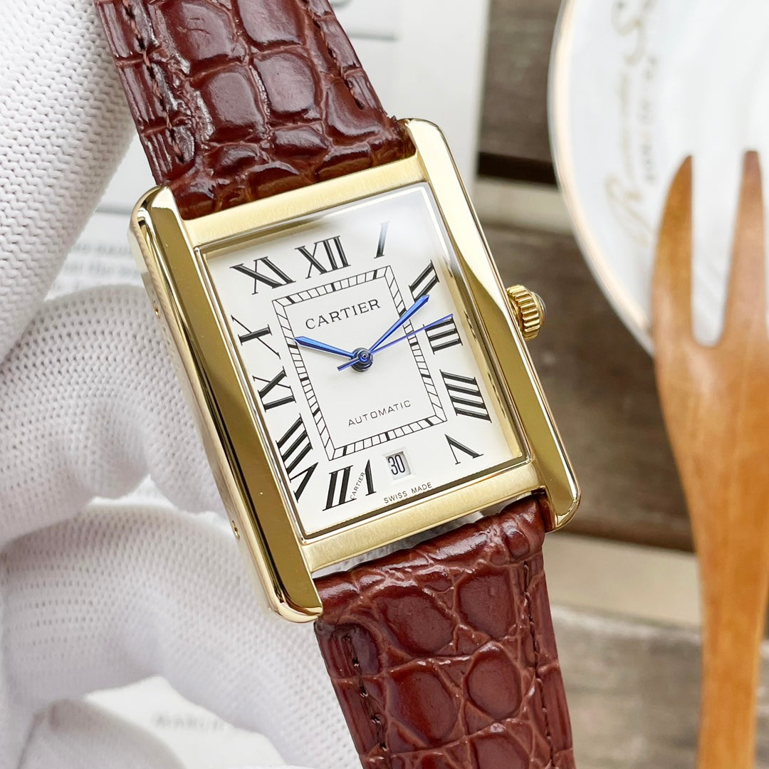 TANK MUST 31 LARGE SIZE GOLD CASE CROCODILE LEATHER