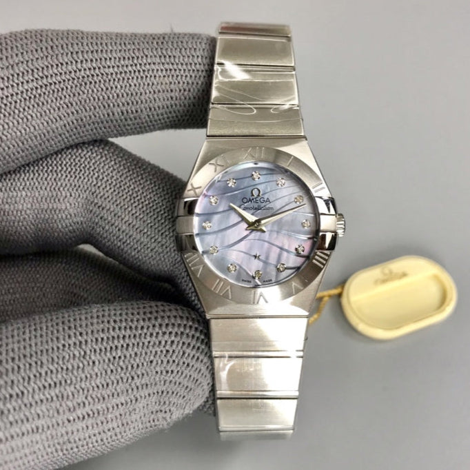 Omega Constellation 27mm Silver Mop Mother Pearl Dial