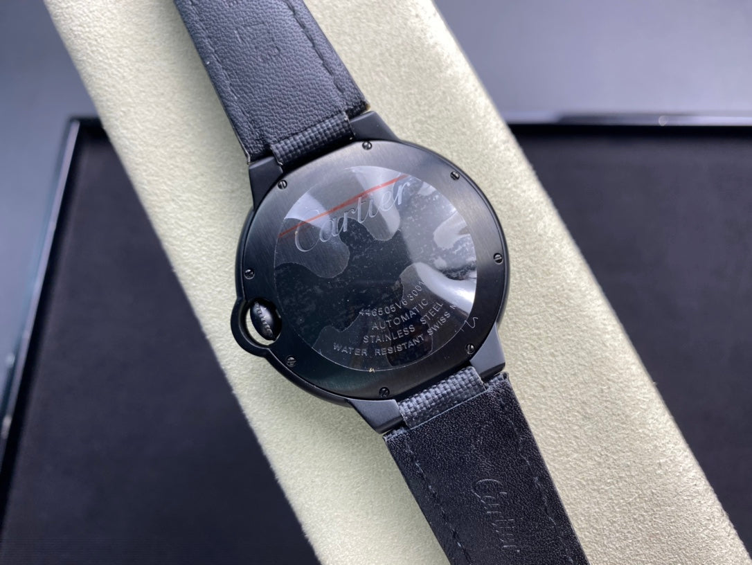 Cartier Balloon 42mm Black Red Automatic