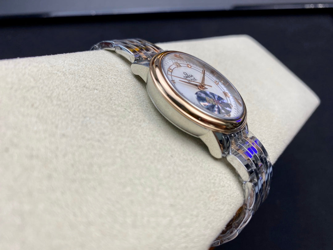 Omega De Ville 32.7mm Silver Pink Gold