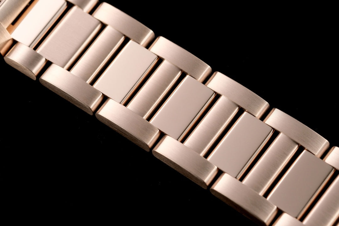 pasha 35mm automatic pink gold white dial