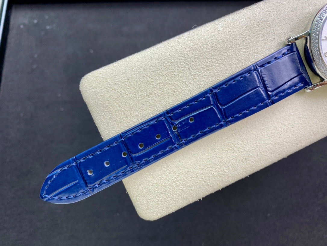 PATEK Calatrava 34.6mm Silver White Dial Leather