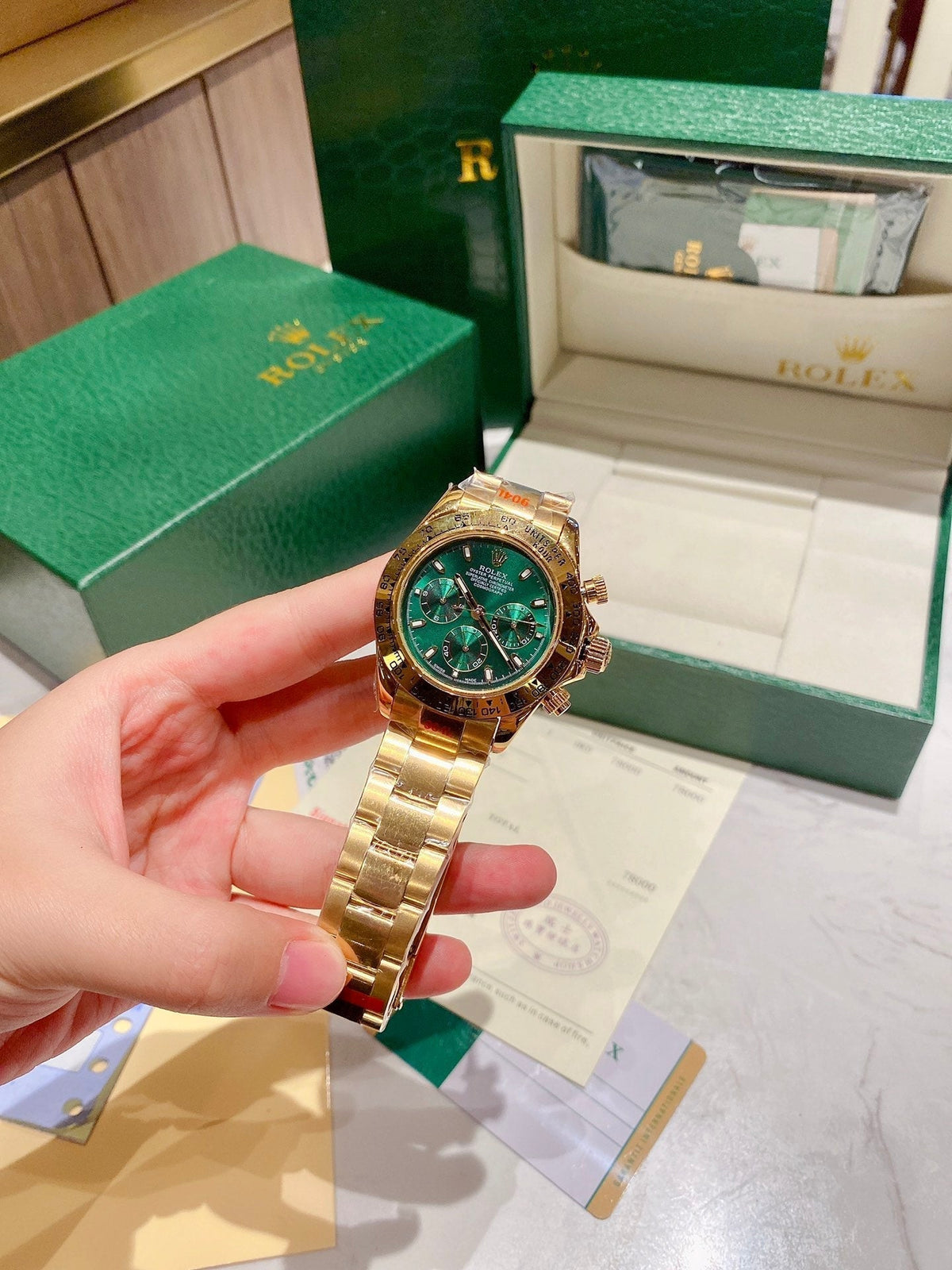 Rolex Daytona 40mm Gold Green