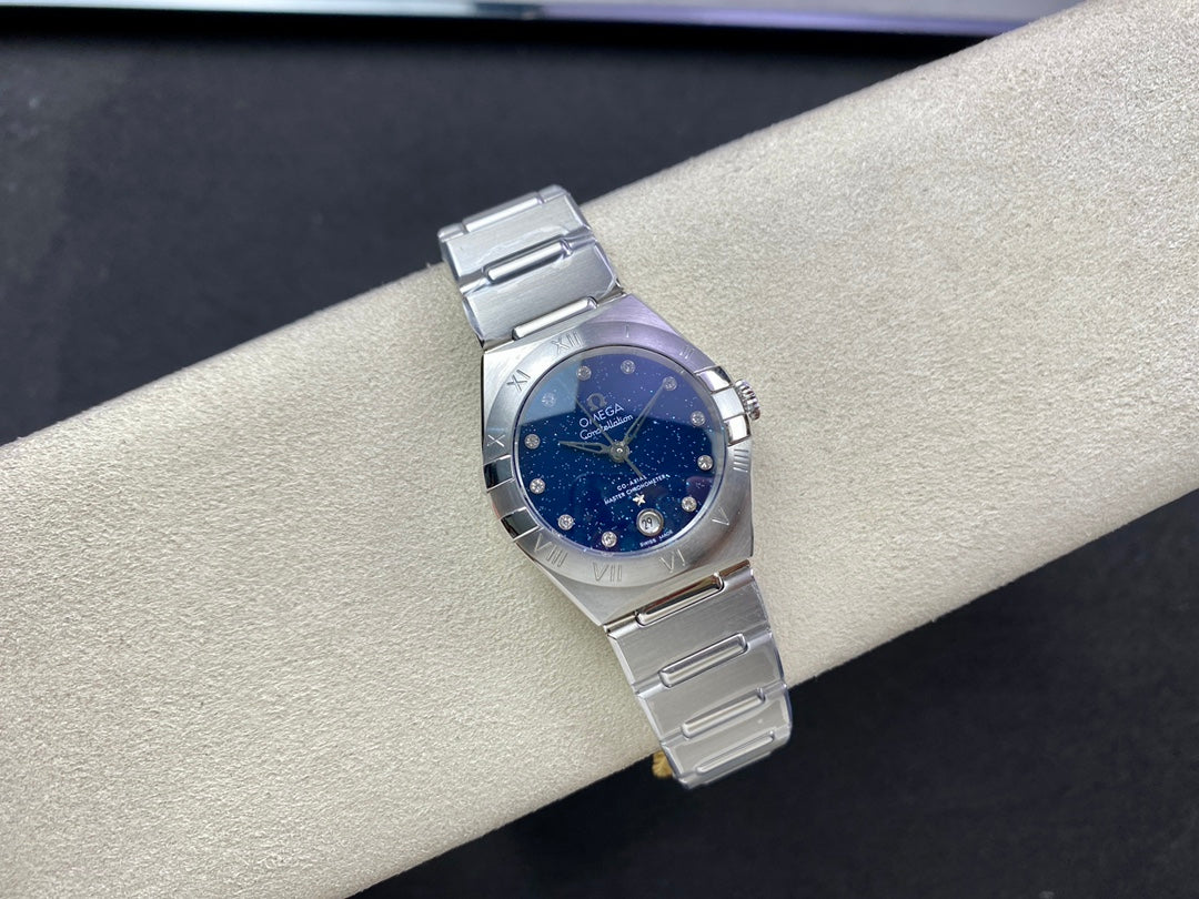 Omega Constellation 29mm Silver Blue Dial