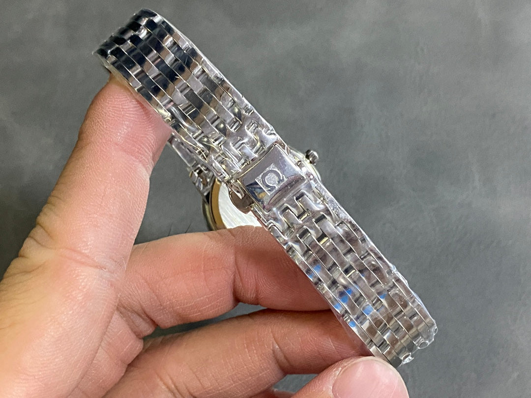Omega De Ville 27.4mm Silver Black Dial
