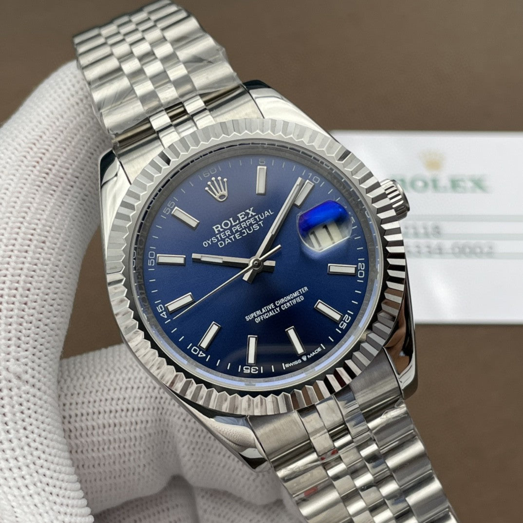 Rolex Datejust 41mm Silver Blue Dial