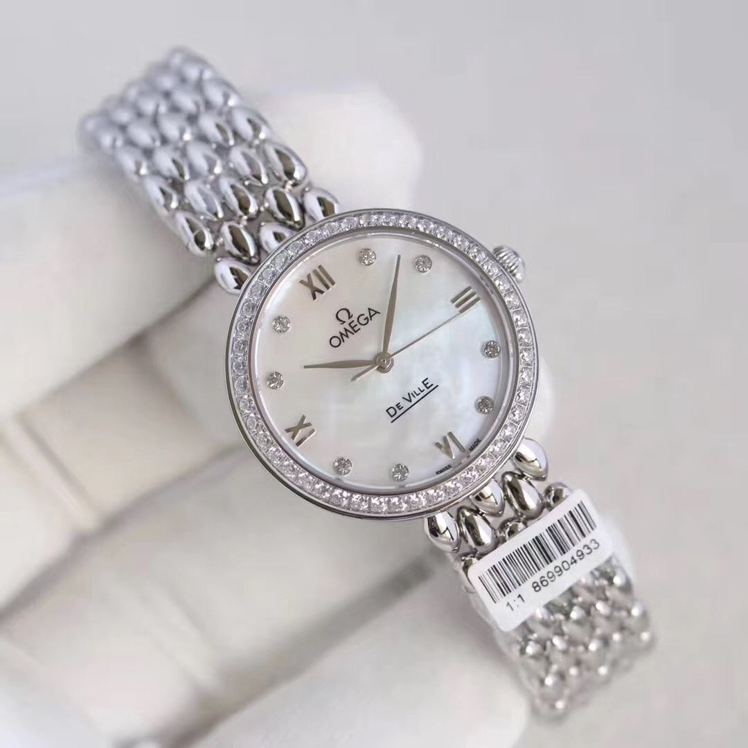 Omega De Ville 32.7mm Diamond Mop Pearl Dial
