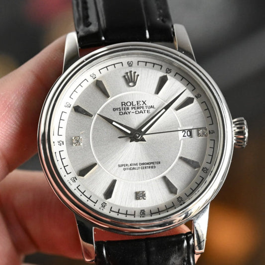 Rolex 25 Day-Date 40mm Silver Gold 361045