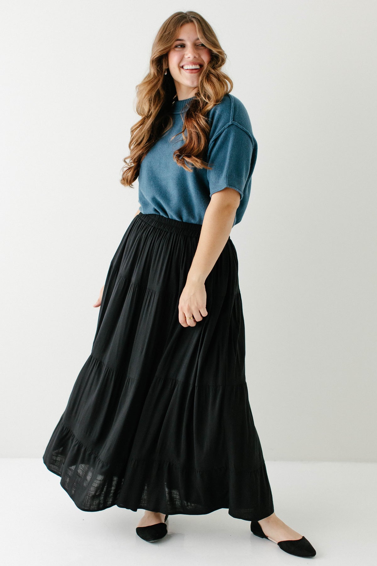 'Addison' Tiered Maxi Skirt