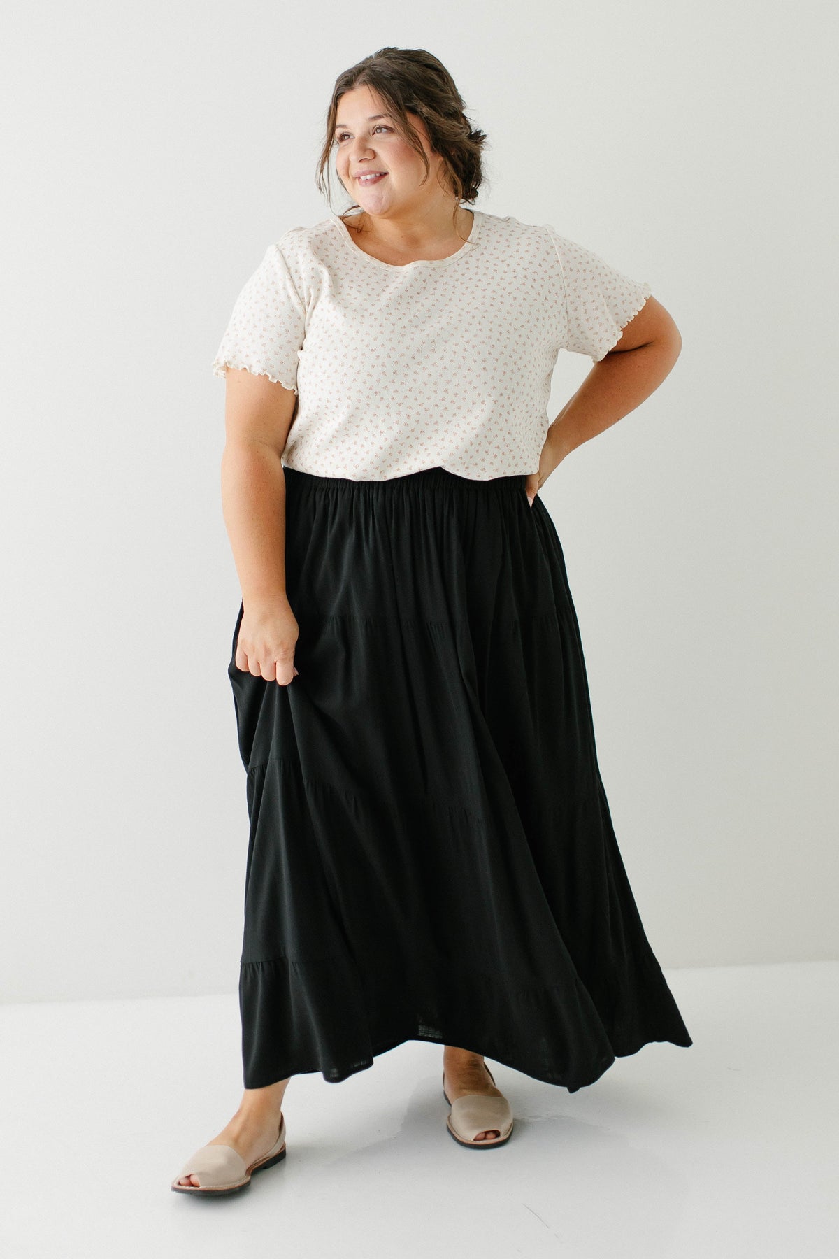 'Addison' Tiered Maxi Skirt