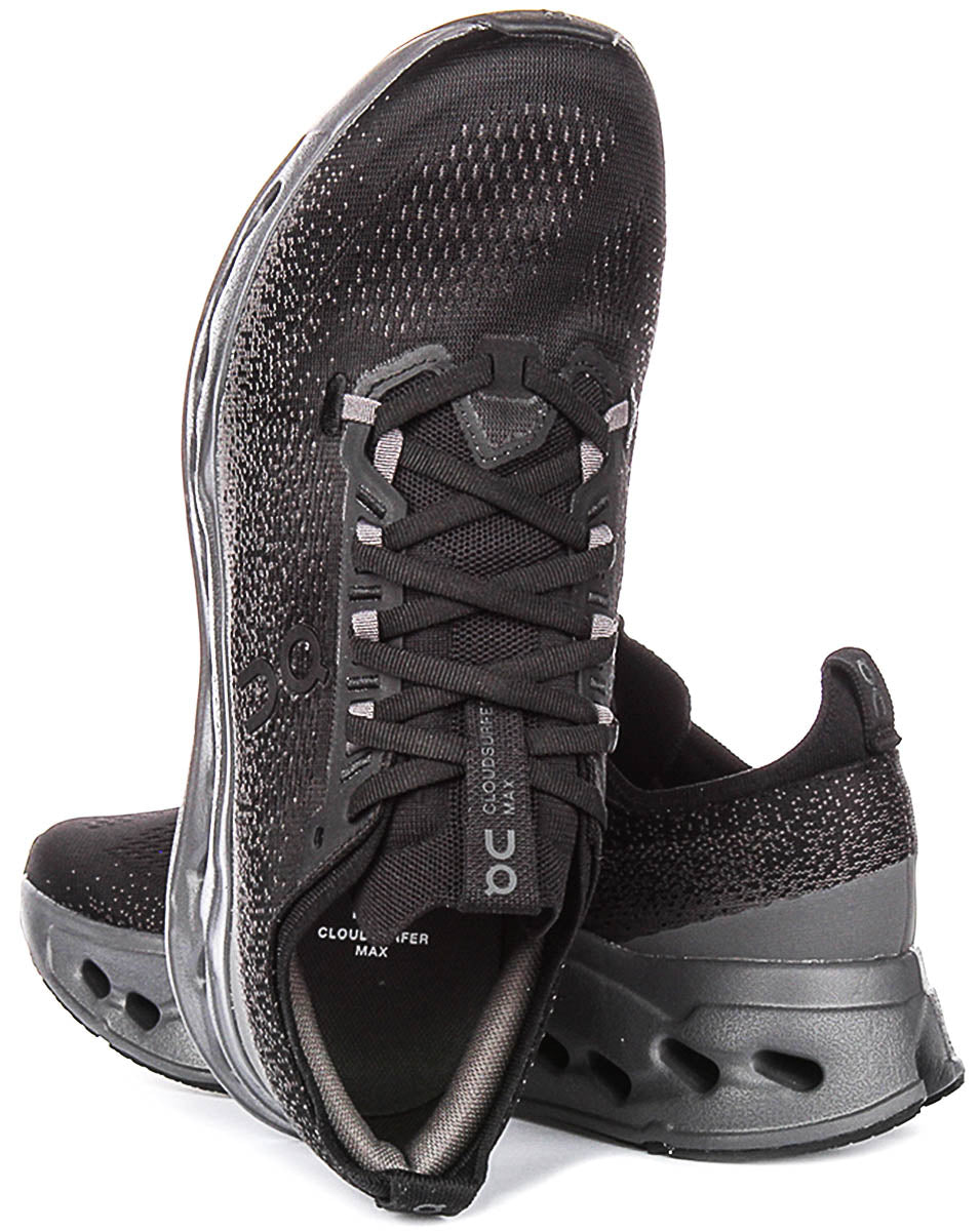On Running Cloudsurfer Max In Black Grey For Men