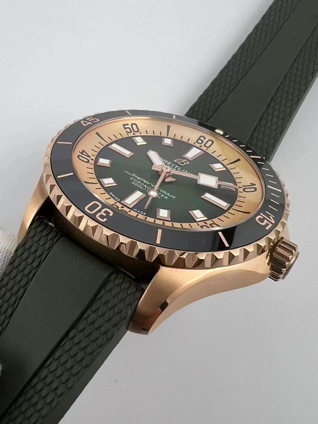 Breitling Superocean 42 Automatic Green Strap
