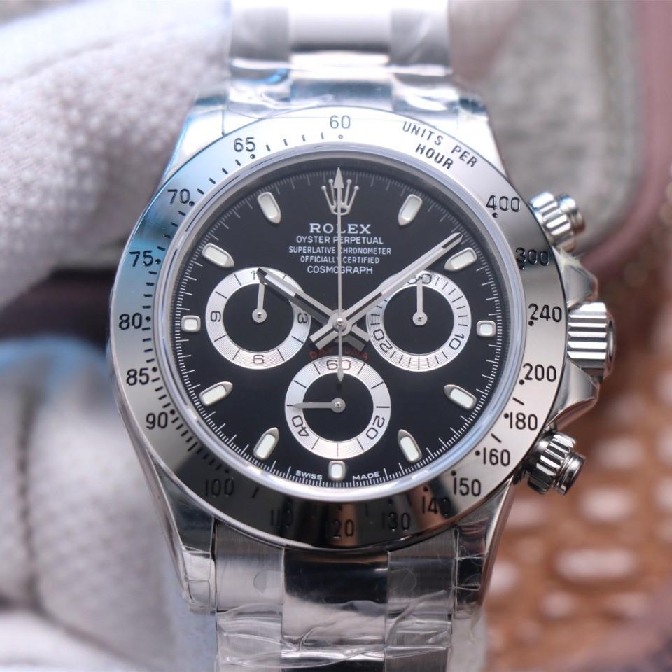 DAYTONA 40MM STEEL CASE BLACK DIAL