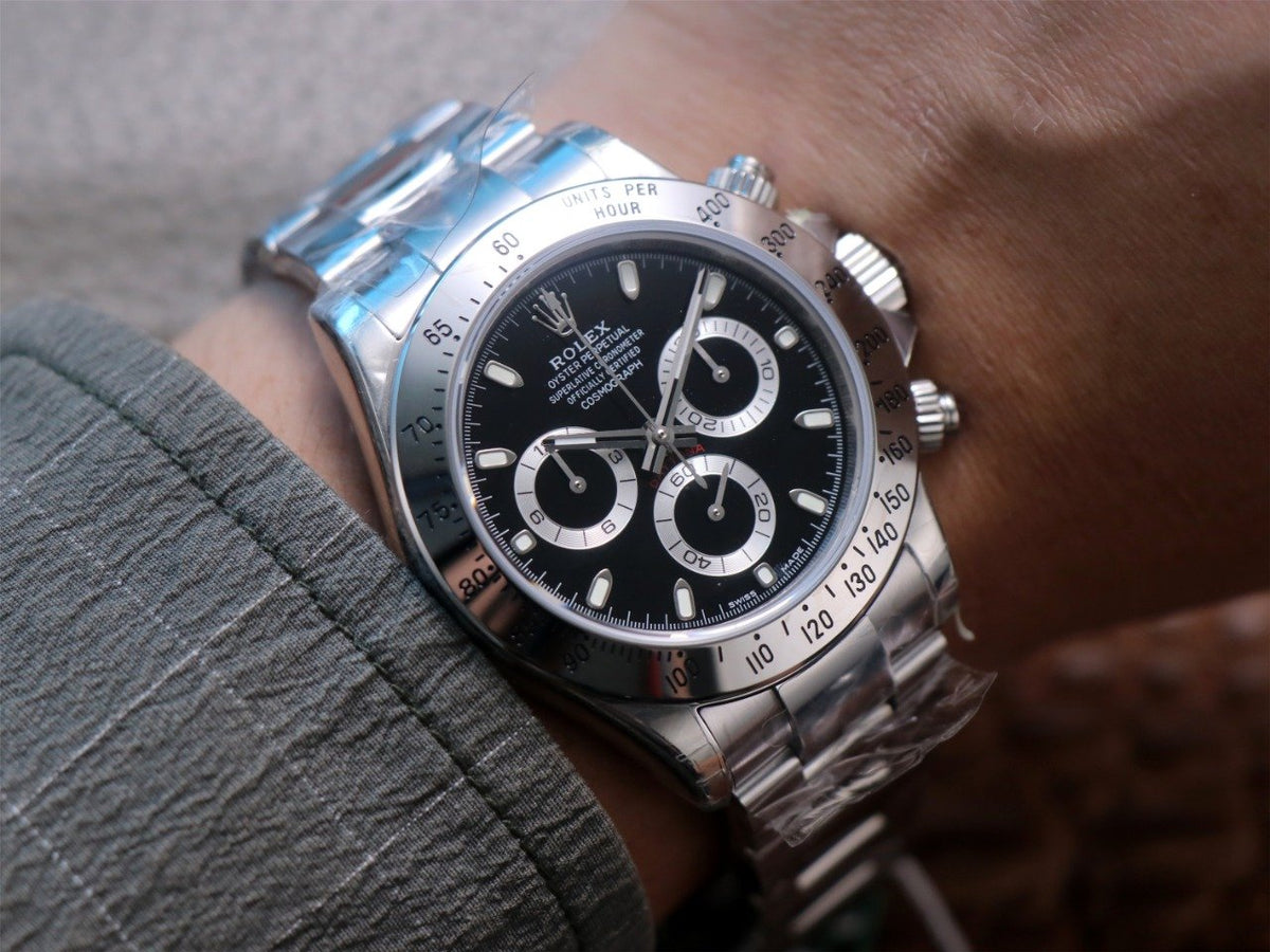 DAYTONA 40MM STEEL CASE BLACK DIAL