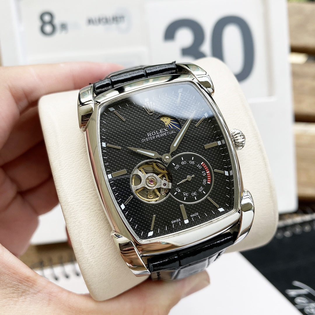 CELLINI CLASSIC 50MM BLACK LEATHER CORD