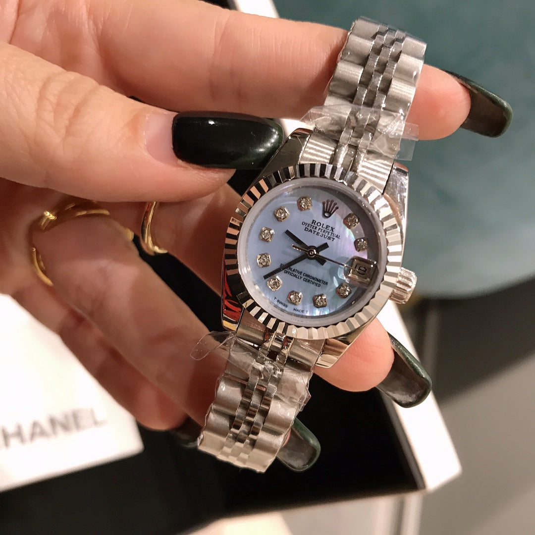 DATE JUST 28MM DIAMOND STUDDED