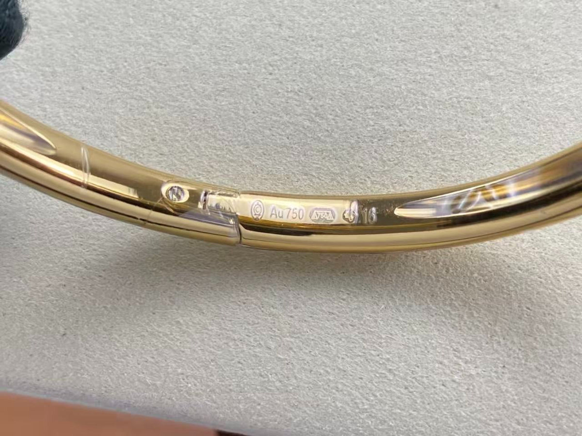 Cartier Baignoire Mini 18.5mm Yellow Gold Clous de Paris Dial