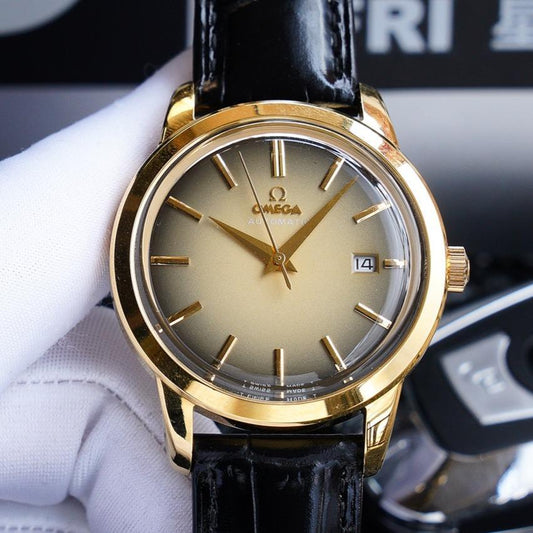 DEVILLE 40MM GOLD CASE CREAM DIAL