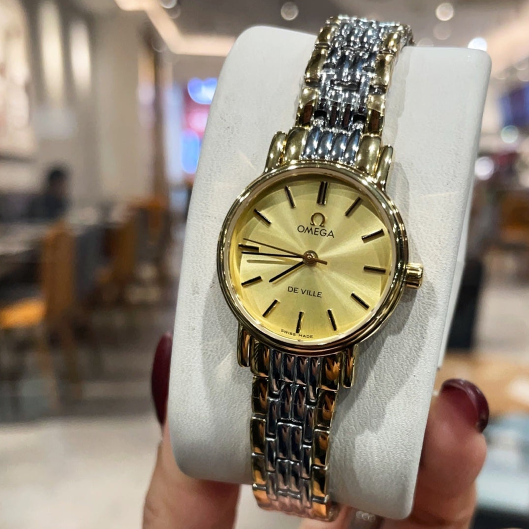 Omega De Ville 26mm Silver Gold Strap