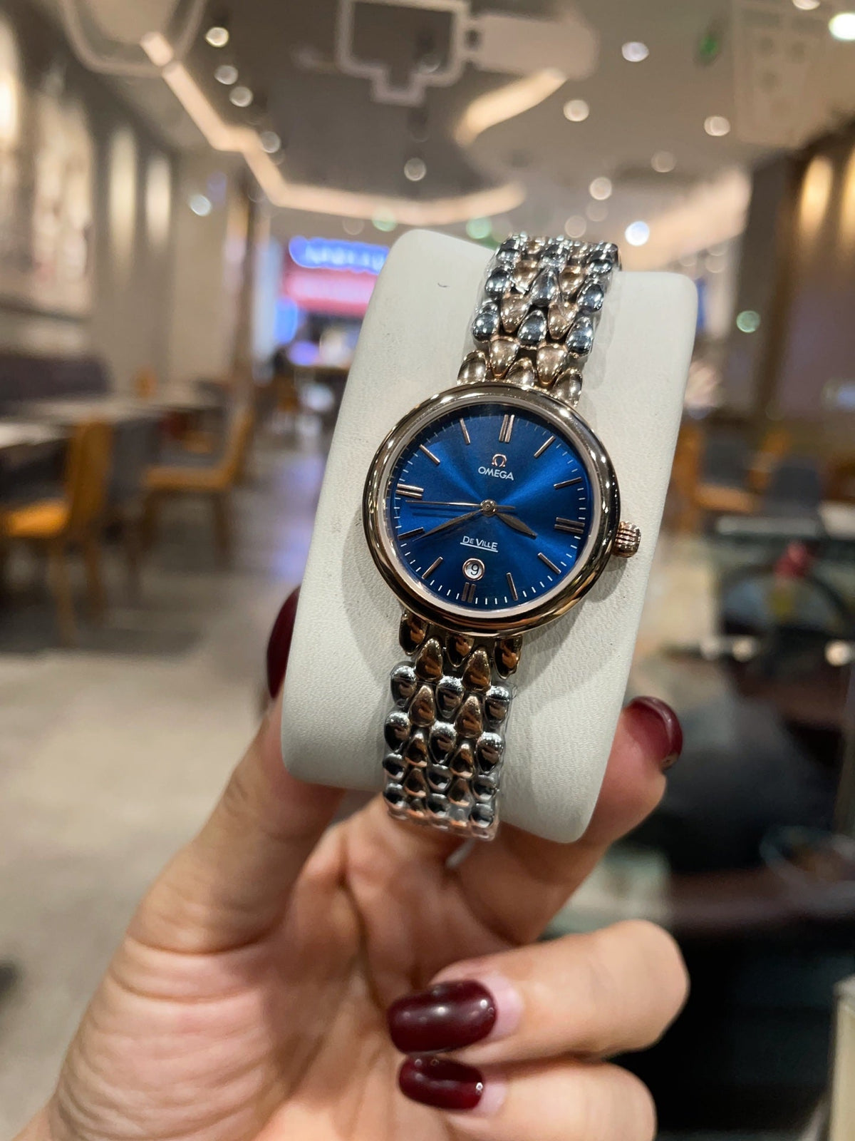 Omega De Ville 27mm Blue Dial