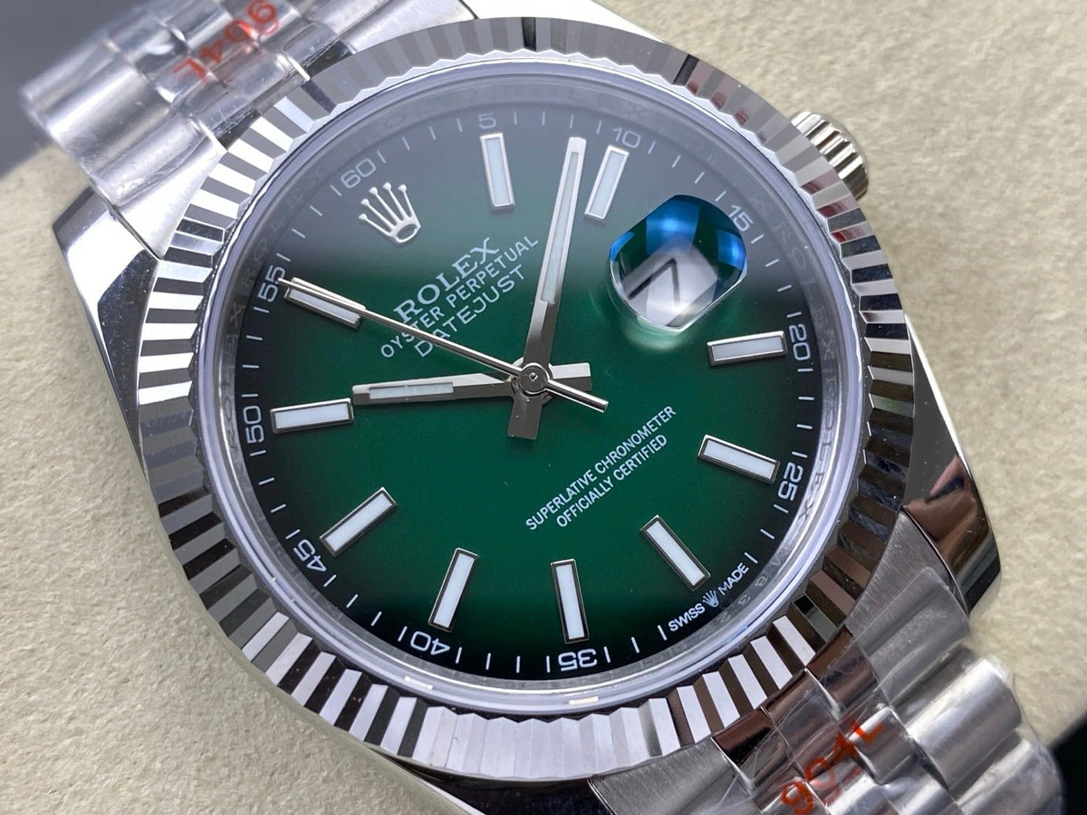 Rolex Datejust Oystersteel Jubilee Bracelet Green Ombre Dial