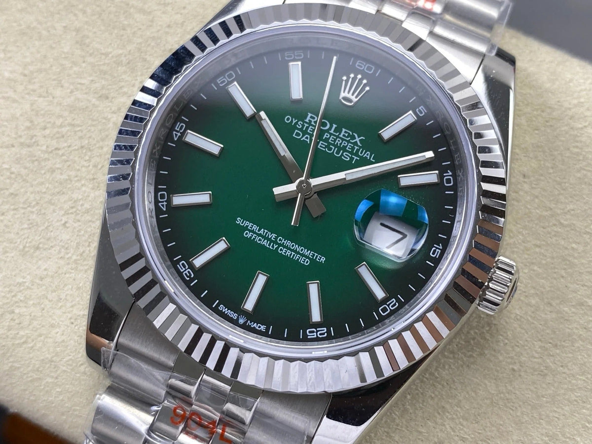 Rolex Datejust Oystersteel Jubilee Bracelet Green Ombre Dial