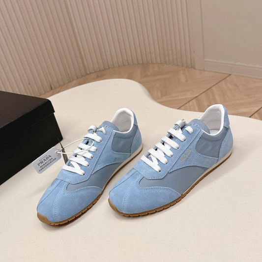 Prada 26ss German Training Light Blue Suede Leather 644223