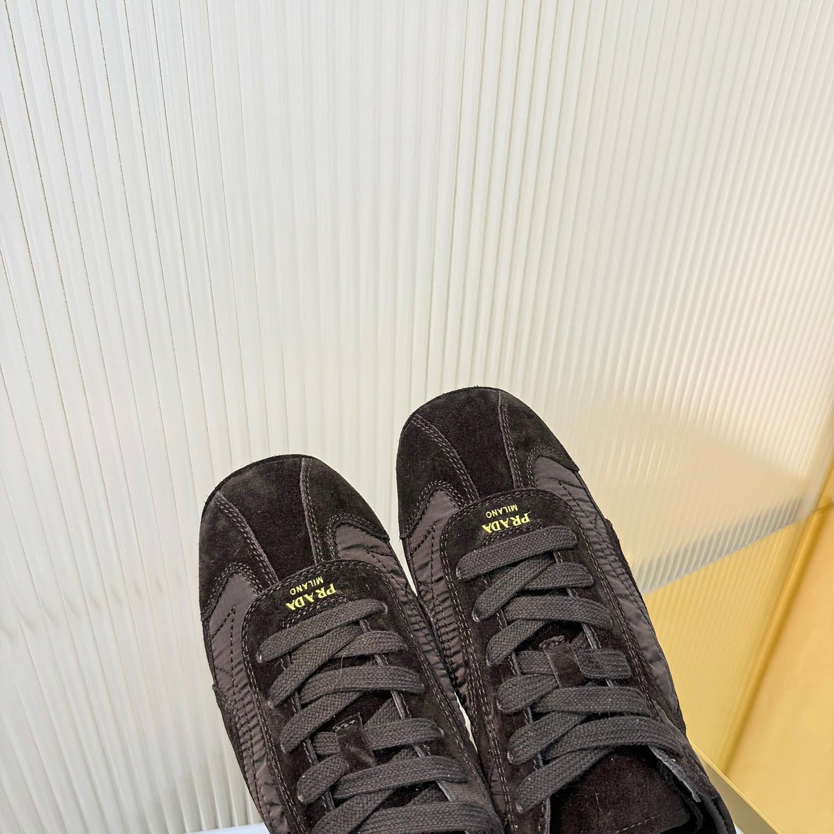 Prada Montecarlo Sneakers Black Re Nylon Suede 715029
