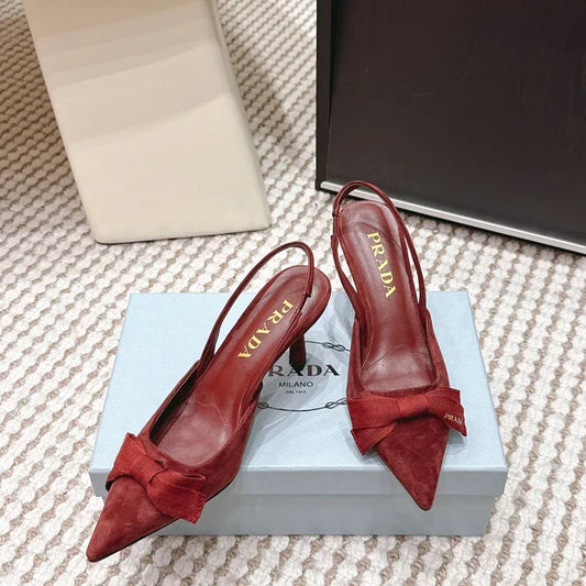 PRA 2026S Slingback 70 Burgundy Suede 657736
