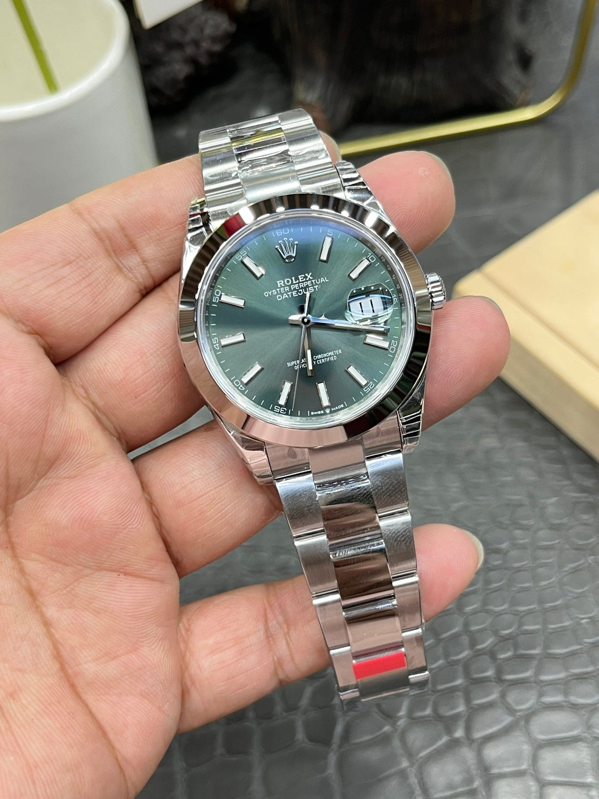 Rolex Datejust 41mm Silver Green
