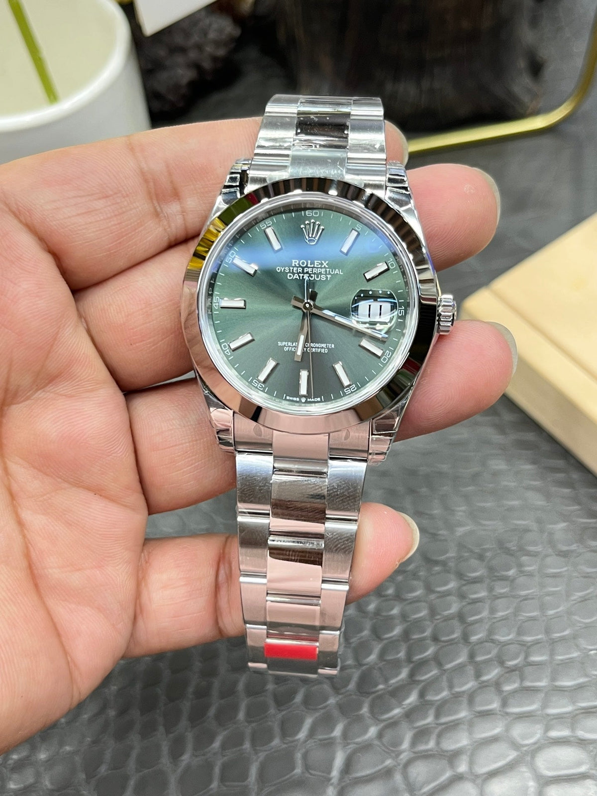 Rolex Datejust 41mm Silver Green