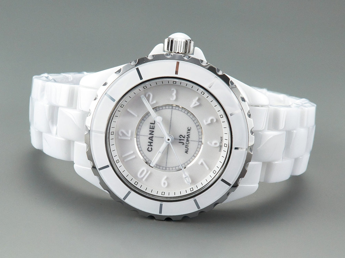 J12 Automatic White Ceramic White Numerals White Dial