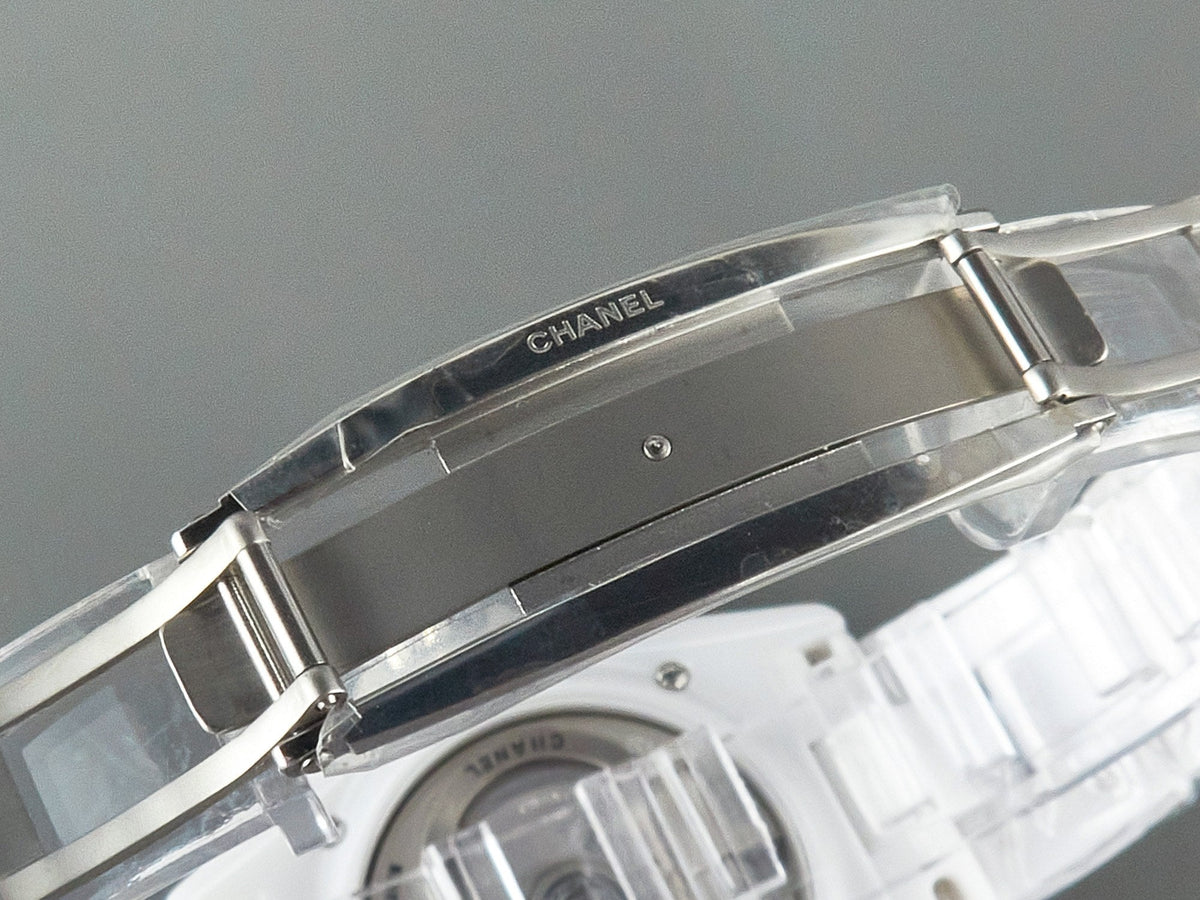 J12 Automatic White Ceramic Diamond Numerals White Dial