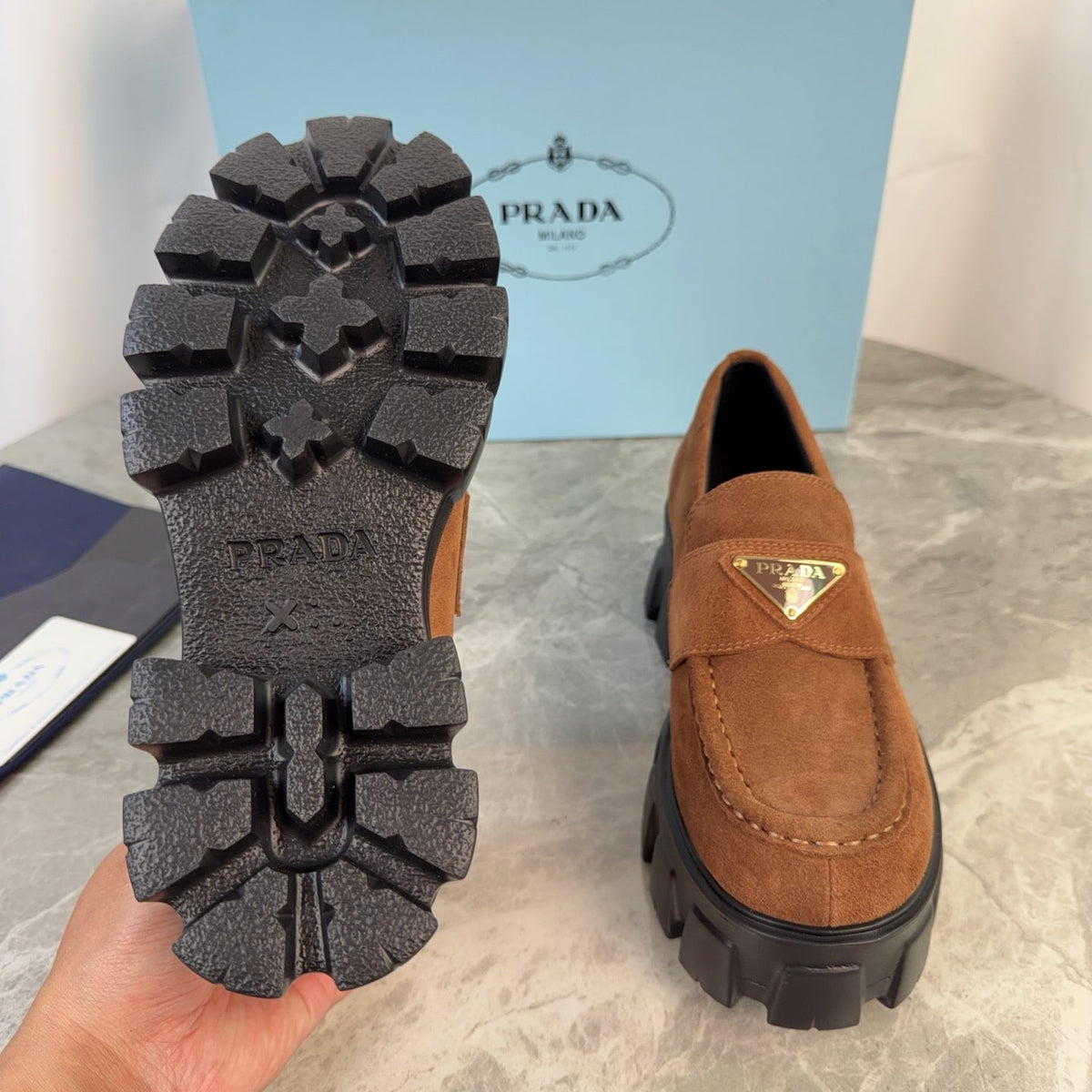 Pra 26s Loafer Tan Brown Suede Leather 635163