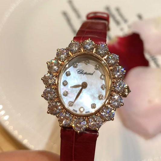 LHeure Du Diamant 27mm Diamond MOP Pearl Dial