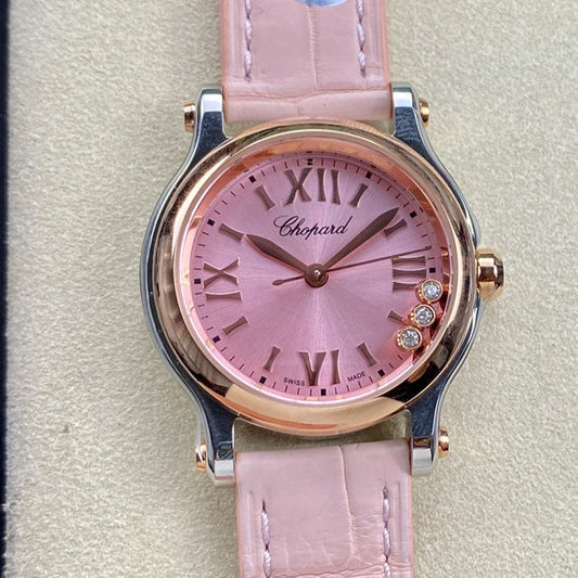Happy Diamonds 30mm Pink Dial