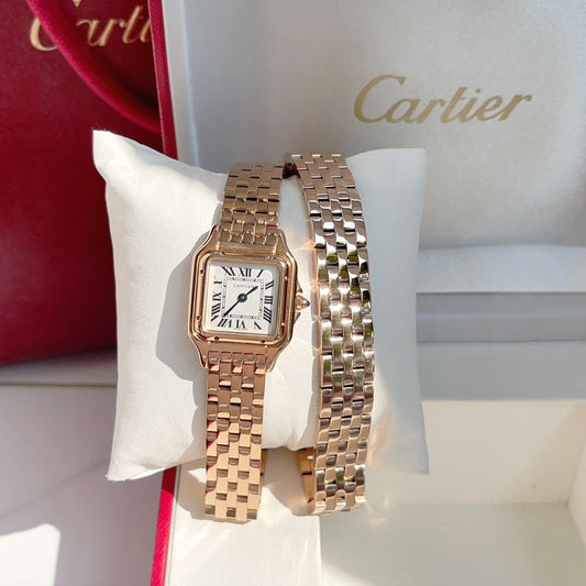 Panthere 22mm Pink Gold Double Chain 44cm