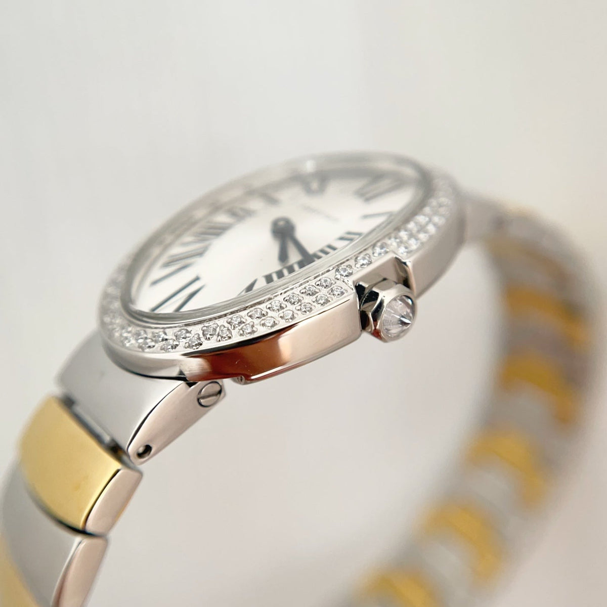 Baignoire 23mm Tow-Tone Yellow Gold Double Row Diamond Bezel