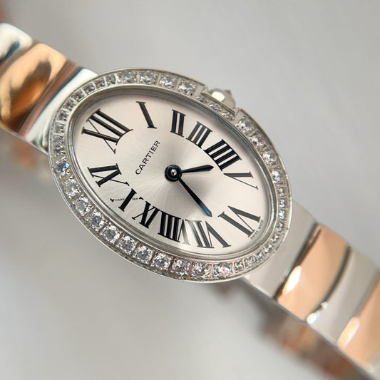 Baignoire 23mm Pink Gold Diamond Bezel