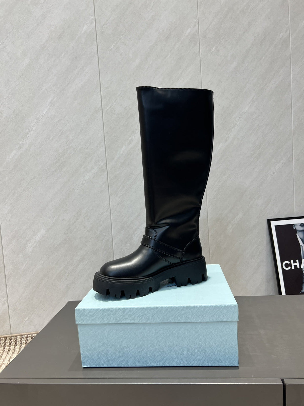 Prada 25 Boot Black Cowhide 501667