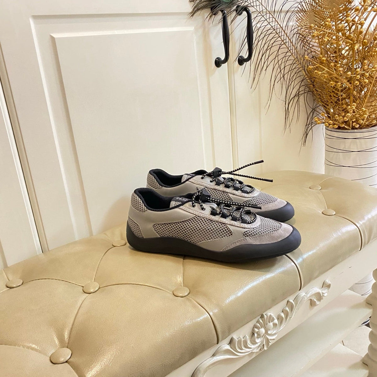 Prada Speedrock Sneaker Grey Suede Mesh 687799