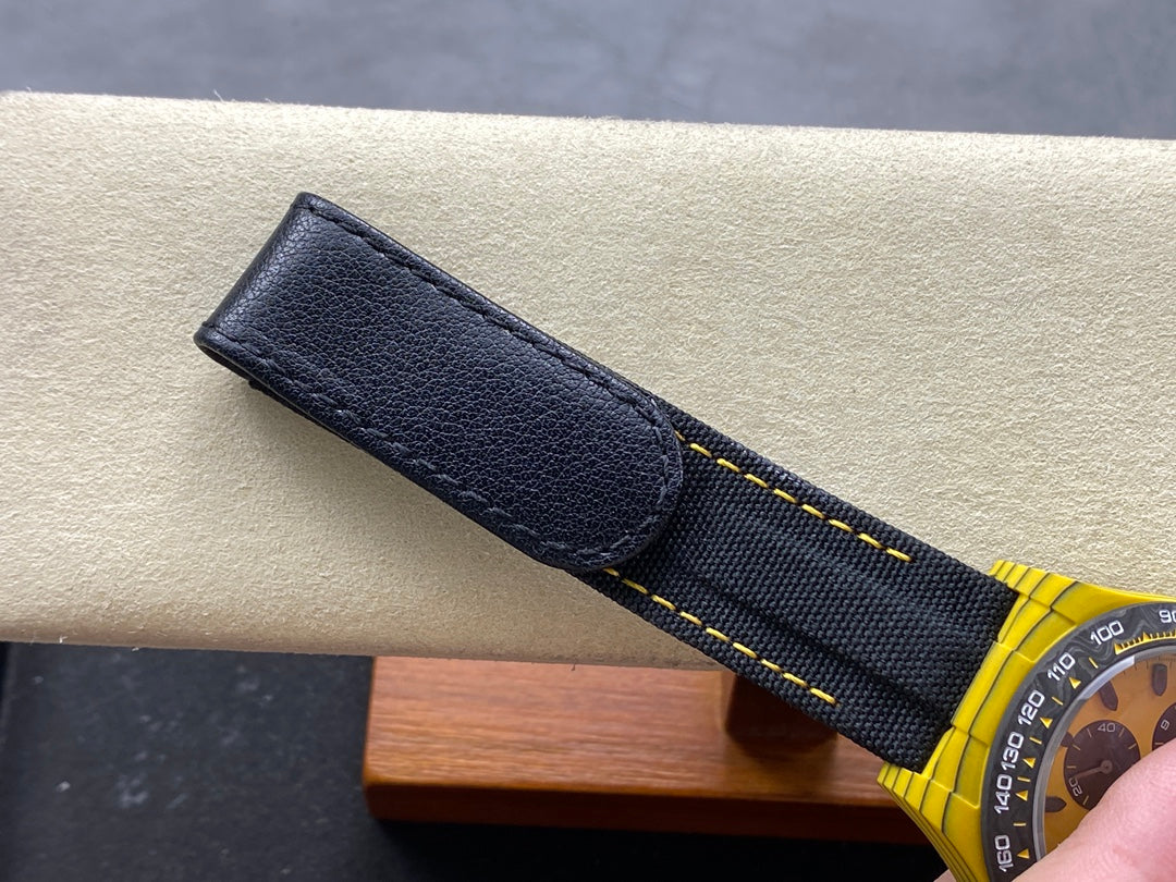 ROLEX Daytona 40mm Yellow Black Fiber Woven