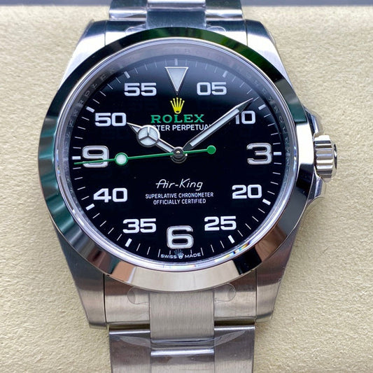Rolex Air King 40mm Silver Black