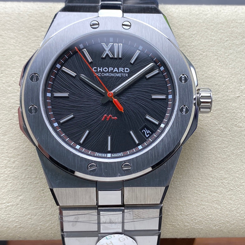 Alpine Eagle 41mm Silver Black Dial