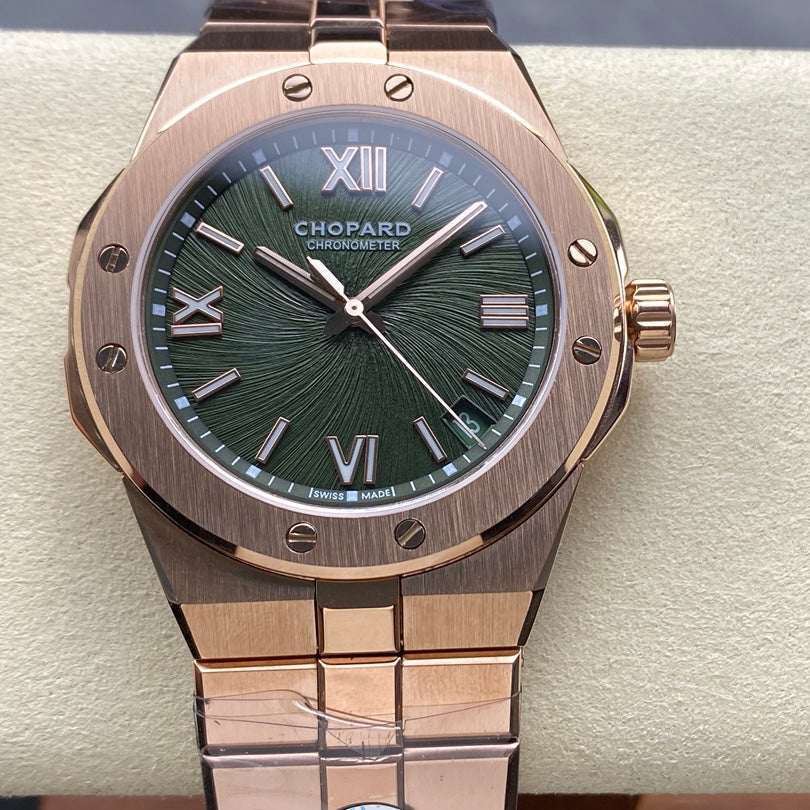 Alpine Eagle 41mm Pink Gold Green Dial